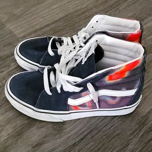 Vans high top trippy blue suede